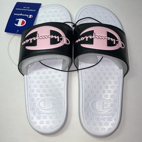 New Champion Women's Super Slide Black Sandals - Picture 5 of 12